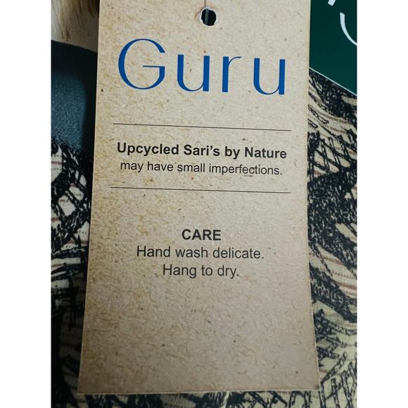 NEW Guru 100% Silk Upcycled Made in India from Vintage Saris One Size Fit M/L - Picture 14 of 16